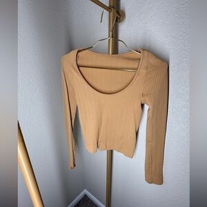 Women's Tan Long Sleeve Top